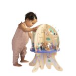 Manhattan Toy Centro de actividades para niños pequeños de madera con aventura en el mar profundo, almejas que castañete