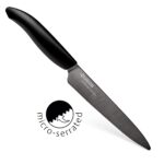 Kyocera Revolution Juego de cuchillos de cerámica de 3 piezas, 6, 5 y 3 pulgadas, color negro