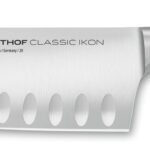 WÜSTHOF Classic IKON Cuchillo Santoku de borde hueco de 7 pulgadas, negro 1040331317