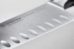 WÜSTHOF Classic IKON Cuchillo Santoku de borde hueco de 7 pulgadas, negro 1040331317