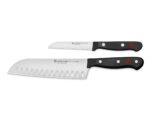 WÜSTHOF Gourmet - Juego de cuchillos de chef asiáticos de 2 piezas, color negro 1125060202