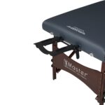Master Massage Newport - Paquete de mesa de masaje portátil con cojín más denso de 2.5 pulgadas, madera dura teñida de n