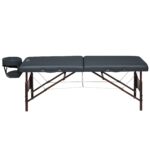 Master Massage Newport - Paquete de mesa de masaje portátil con cojín más denso de 2.5 pulgadas, madera dura teñida de n