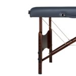 Master Massage Newport - Paquete de mesa de masaje portátil con cojín más denso de 2.5 pulgadas, madera dura teñida de n