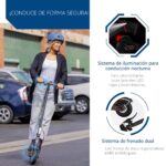 Hiboy S2 Electric Scooter - 8.5" Solid Tires - Up to 17 Miles Long-Range & 19 MPH Portable Folding Commuting Scooter for