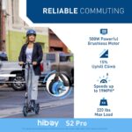 Hiboy S2 Pro Electric Scooter, 500W Motor, 10" Solid Tires, 25 Miles Range, 19 Mph Folding Commuter Electric Scooter for