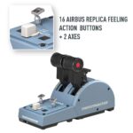 Palanca lateral y cuadrante de acelerador Thrustmaster TCA Officer Pack Airbus Edition 2960842 para simulación de vuelo