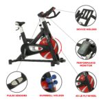 Bicicleta de ciclismo indoor Sunny Health Fitness SF-B1986 volante 40 lb resistencia magnética ajustable sensor de pulso