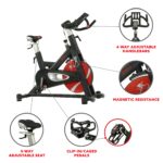 Bicicleta de ciclismo indoor Sunny Health Fitness SF-B1986 volante 40 lb resistencia magnética ajustable sensor de pulso