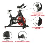 Bicicleta de ciclismo indoor Sunny Health Fitness SF-B1986 volante 40 lb resistencia magnética ajustable sensor de pulso