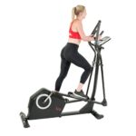 Entrenador elíptico cardiovascular programable Sunny Health and Fitness SF-E3890 negro resistencia magnética monitor de