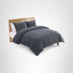 Juego de edredón Britannica Home Fashions 00519 UGG Blissful blanco reversible relleno alternativo plumón suave cálido Q