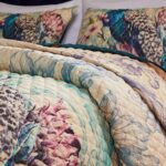 Juego de edredón reversible Greenland Home Fashions GL-2001EMSK microfibra cepillada 3 piezas King diseño Eden Peacock
