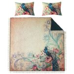 Juego de edredón reversible Greenland Home Fashions GL-2001EMSK microfibra cepillada 3 piezas King diseño Eden Peacock