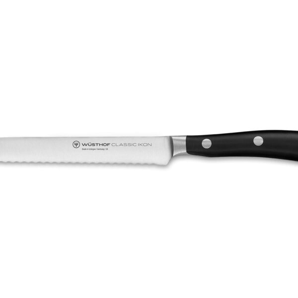WÜSTHOF Classic IKON - Cuchillo dentado de 5 pulgadas, color negro 1040331614