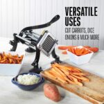 Weston Cortador profesional para papas y verduras, hoja de corte de acero inoxidable de 3/8 pulgadas, ventosa y pies de