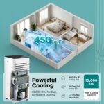 Aire acondicionado portátil SereneLife SLPAC105 enfría deshumidifica y ventila con control remoto para habitaciones