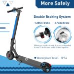 Patinete eléctrico Hiboy S2 Lite – neumáticos sólidos de 6.5 pulgadas – hasta 17.1 kilómetros de alcance y 21 km/h, port