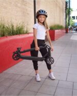 Patinete eléctrico Hiboy S2 Lite – neumáticos sólidos de 6.5 pulgadas – hasta 17.1 kilómetros de alcance y 21 km/h, port
