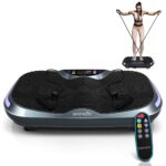 Plataforma de vibración corporal 3D SereneLife SLVBX3 300W 2 motores movimiento oscilatorio lineal y combinado con banda