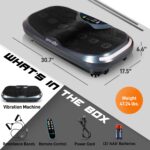 Plataforma de vibración corporal 3D SereneLife SLVBX3 300W 2 motores movimiento oscilatorio lineal y combinado con banda