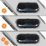 Plataforma de vibración corporal 3D SereneLife SLVBX3 300W 2 motores movimiento oscilatorio lineal y combinado con banda