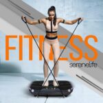 Plataforma de vibración corporal 3D SereneLife SLVBX3 300W 2 motores movimiento oscilatorio lineal y combinado con banda