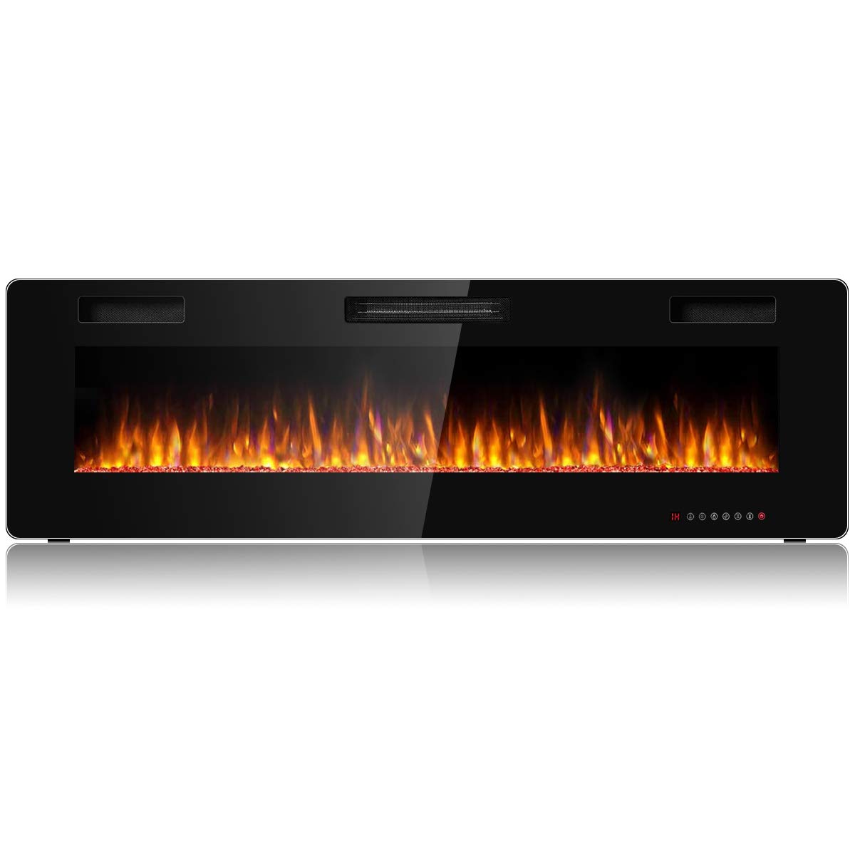 Version 1.0.0 Chimenea Eléctrica Empotrada 60 Pulgadas Tangkula GT-TK-60742-EP 750-1500W Llama LED Ajustable