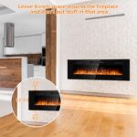 Chimenea Eléctrica Empotrada 60 Pulgadas Tangkula GT-TK-60742-EP 750-1500W Llama LED Ajustable