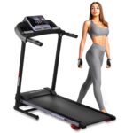 Caminadora portátil SereneLife SLFTRD26BT con inclinación banda 40x16 pulgadas 265 lb app Bluetooth programa entrenador