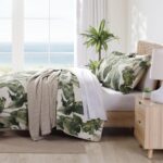 Juego de edredon reversible Tommy Bahama Revman International USHSA91161386 algodon prelavado talla king estampado Fiest