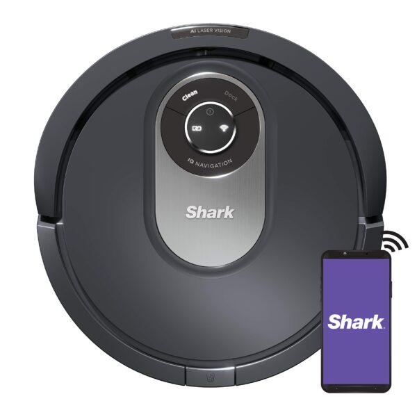 Robot Aspirador SharkNinja RV2001 AI - Mapeo LiDAR, Modo UltraClean, Cepillo Autolimpiante para Pelo de Mascotas