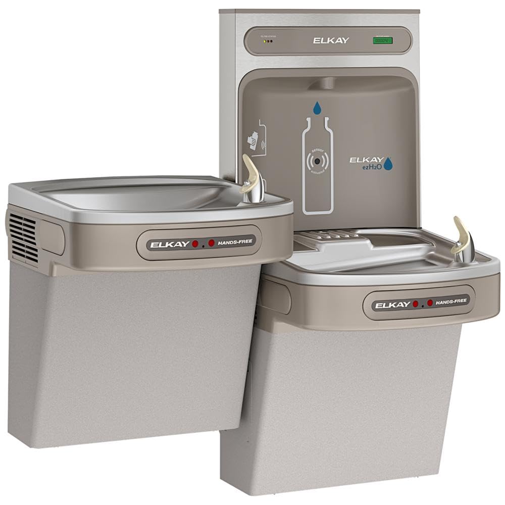 Version 1.0.0 Bebedero doble con estación de llenado de botellas Elkay EZH2O LZOOTL8WSLK enfriador de agua sensor manos libres ADA 8 G
