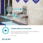 Bebedero doble con estación de llenado de botellas Elkay EZH2O LZOOTL8WSLK enfriador de agua sensor manos libres ADA 8 G
