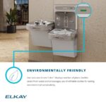 Bebedero doble con estación de llenado de botellas Elkay EZH2O LZOOTL8WSLK enfriador de agua sensor manos libres ADA 8 G