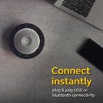 Jabra Speak 750 UC - Altavoz inalámbrico Bluetooth con adaptador USB Link 370 – Altavoz de conferencia portátil para reu