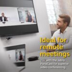 Jabra Speak 750 UC - Altavoz inalámbrico Bluetooth con adaptador USB Link 370 – Altavoz de conferencia portátil para reu