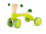 Hape Scoot Around Ride On Bicicleta de madera, verde brillante y banco de libras y grifo con xilófono deslizante, juguet