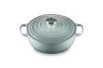 Olla Cocotte redonda de hierro fundido esmaltado Le Creuset Signature 21198024717041 3.3 litros 3.5 cuartos color sal ma