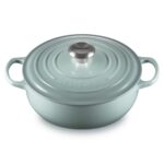Olla Cocotte redonda de hierro fundido esmaltado Le Creuset Signature 21198024717041 3.3 litros 3.5 cuartos color sal ma
