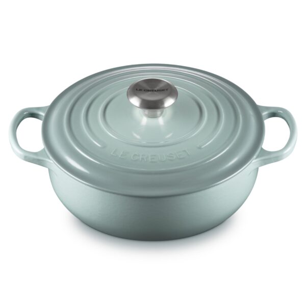Olla Cocotte redonda de hierro fundido esmaltado Le Creuset Signature 21198024717041 3.3 litros 3.5 cuartos color sal ma