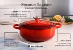 Olla Cocotte redonda de hierro fundido esmaltado Le Creuset Signature 21198024717041 3.3 litros 3.5 cuartos color sal ma