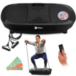 Plataforma de Vibración LifePro Rumblex Max LP-RMXMAX-BLK 4D 3 Motores 500 lb con Bandas de Resistencia Drenaje Linfátic