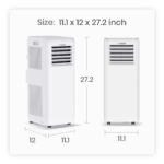 Aire acondicionado portátil 3 en 1 TOSOT Aovia 9500 BTU deshumidificador ventilador 28 m2 blanco 115V