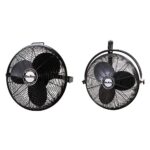 Paquete Ventiladores Industriales Air King 9318 18 Pulgadas Alta Velocidad y 9020 1/6 HP 20 Pulgadas Montaje Pared Negro