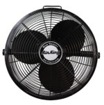 Paquete Ventiladores Industriales Air King 9318 18 Pulgadas Alta Velocidad y 9020 1/6 HP 20 Pulgadas Montaje Pared Negro