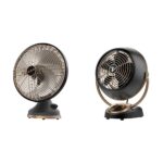 Ventiladores Vornado Silver Swan Alchemy oscilante 18 pulgadas y VFAN Petite Alchemy 12 pulgadas metal cobre gris metáli