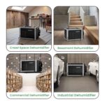 Deshumidificador comercial Waykar AFD2.5D 158 pintas doble conducto HVAC control remoto cobertura 6500 pies cuadrados