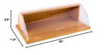 Panera de madera Restaurantware RWB0453 bambú natural 20x11.5x6.5 pulgadas tapa transparente cocina