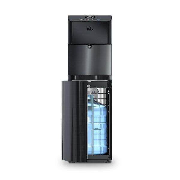 Dispensador enfriador de agua Brio CLBL720SCBLK Moderna carga inferior autolimpieza acero inoxidable negro tres temperat